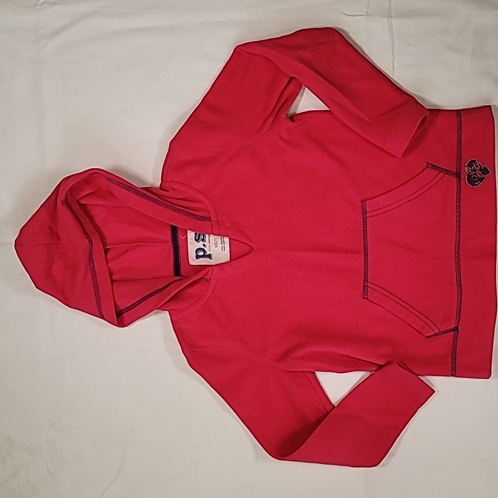Pink w/ Purple Stitching Pullover Fleece